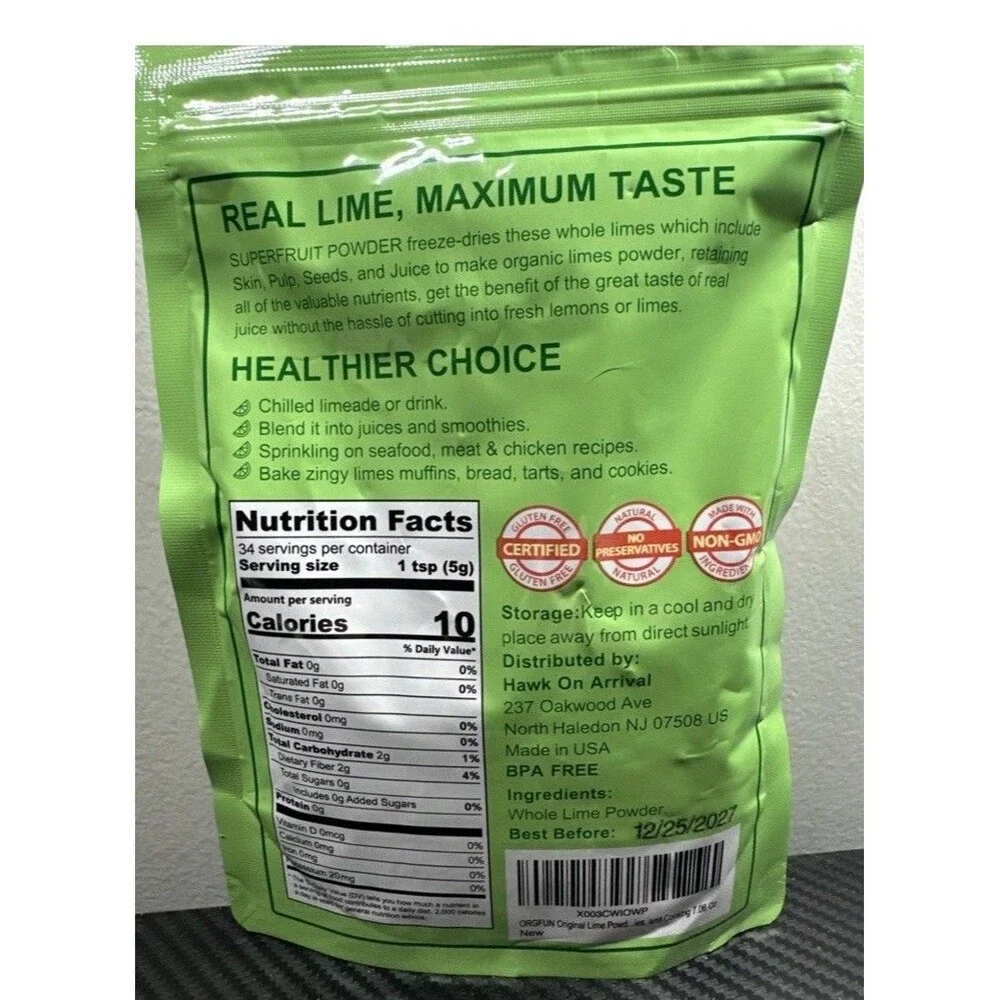 Real Lime Original Powder 200g | 100% Natural Lime Juice Powder | Vegan T2 12/27